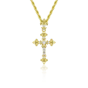 Women's Knight Flower Cross Pendant