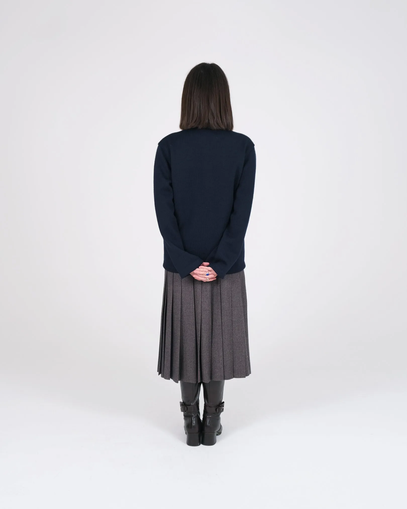 Women's Knit Work Coat - Dark Navy