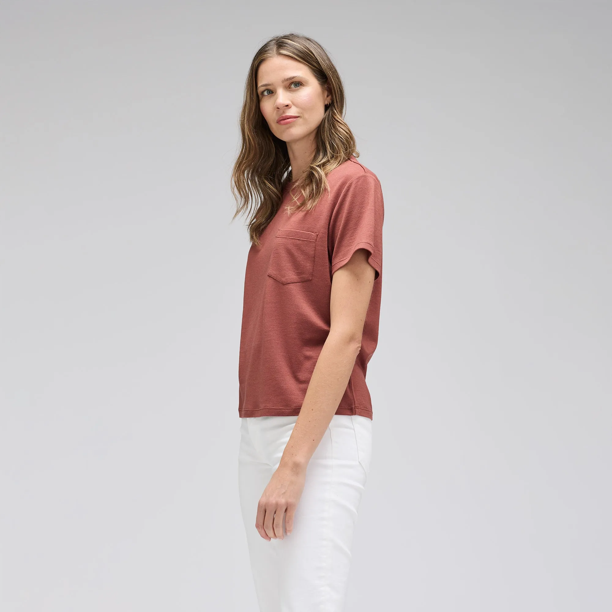 Women's Merino Boxy Pocket Tee