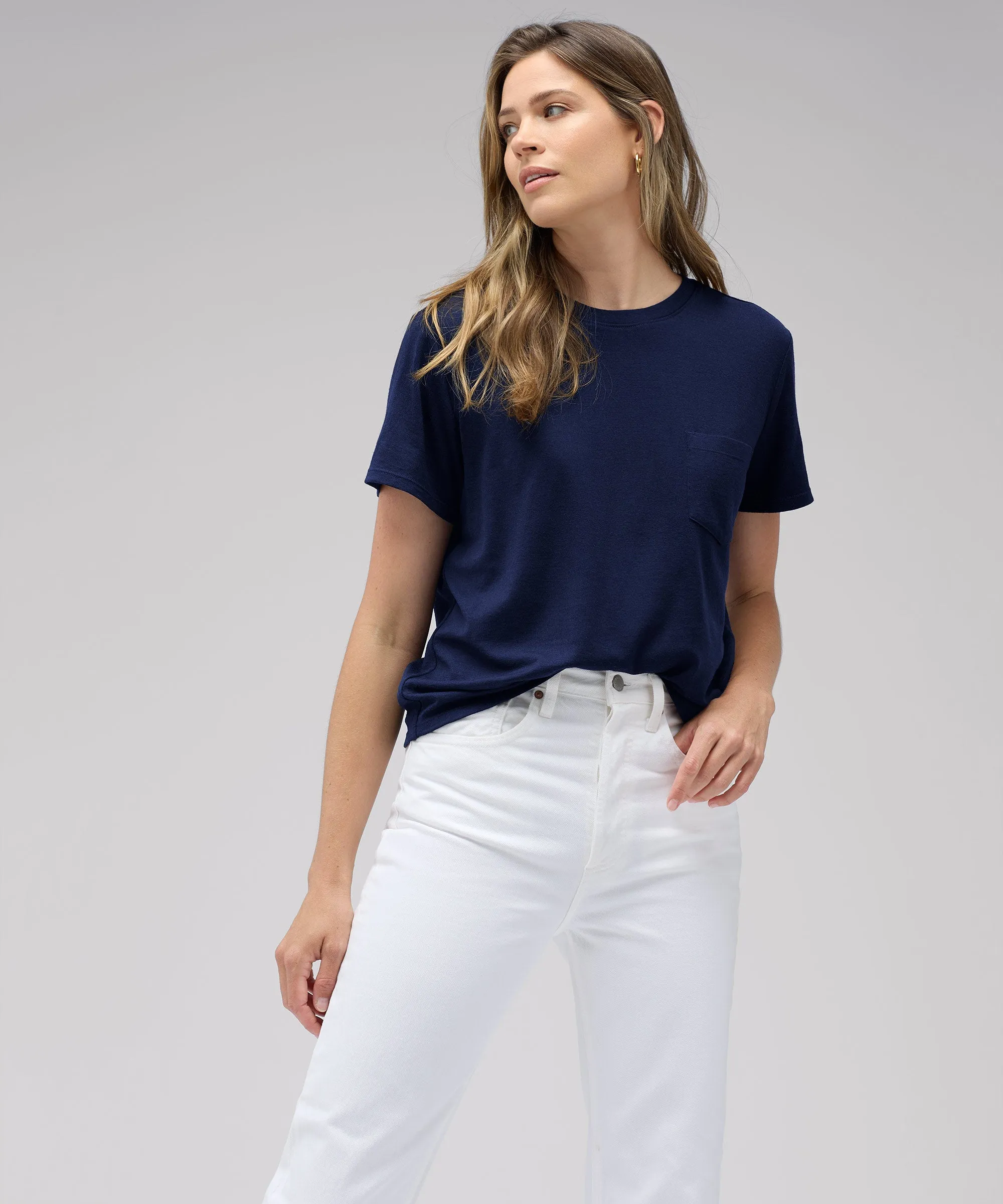 Women's Merino Boxy Pocket Tee