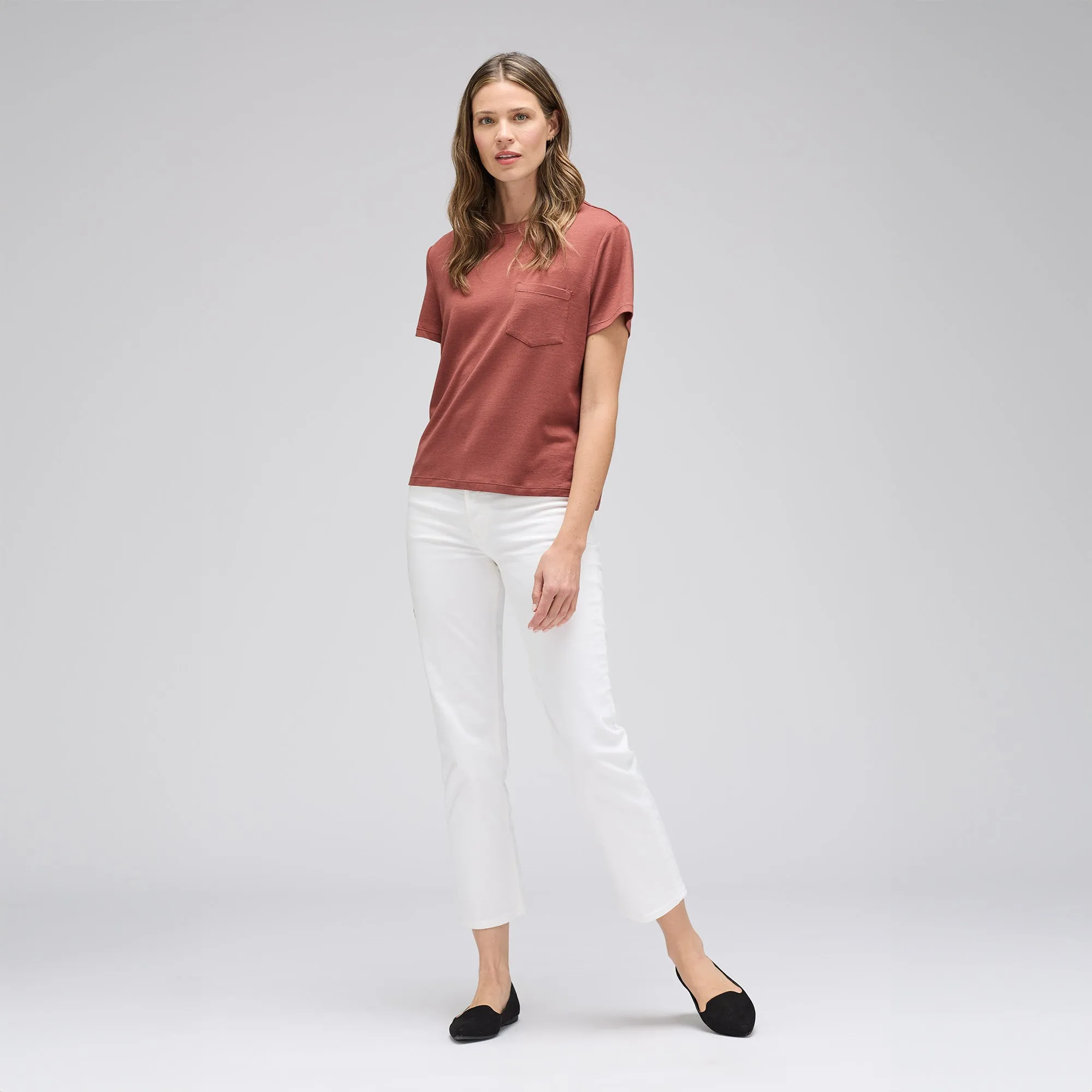 Women's Merino Boxy Pocket Tee