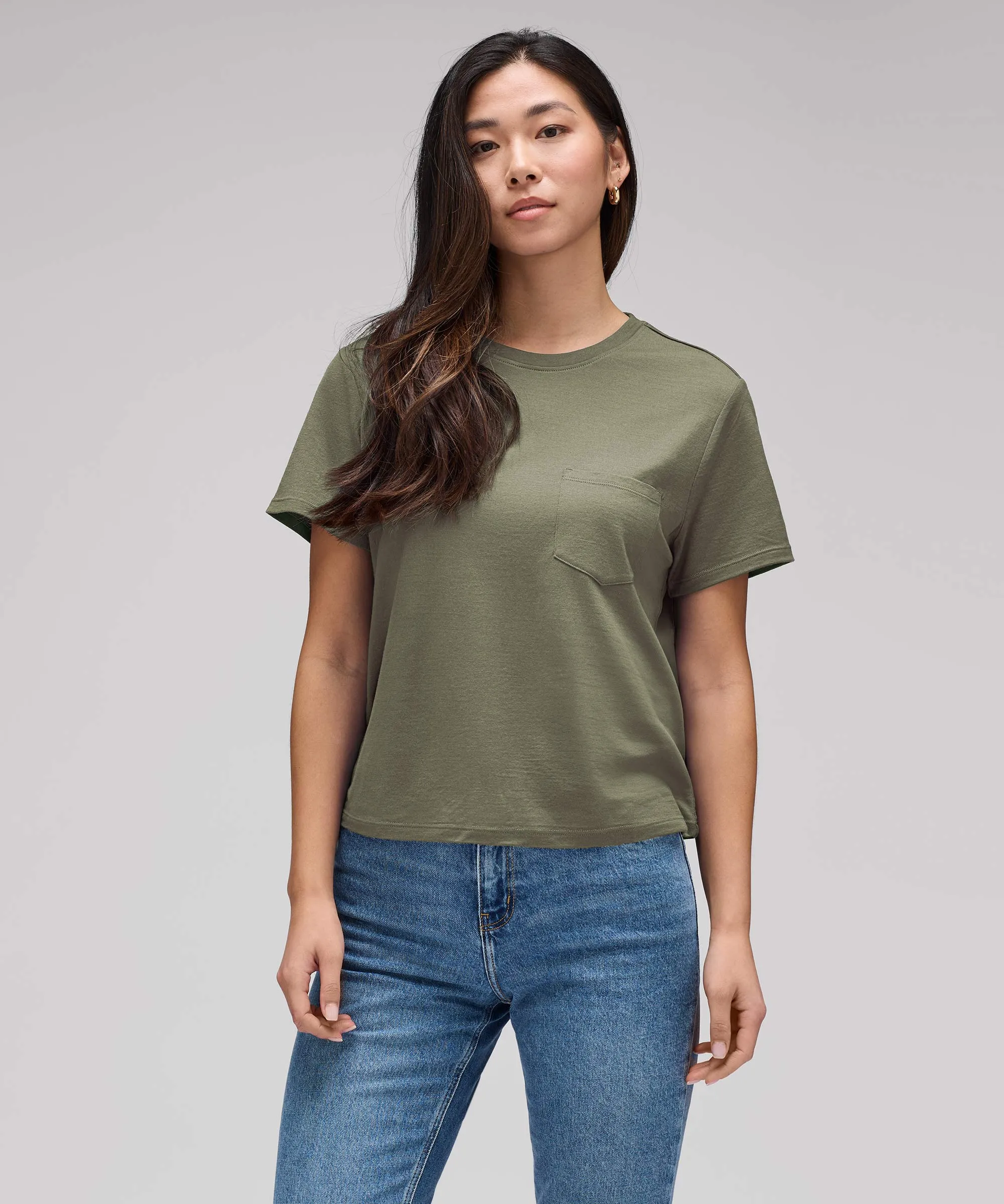 Women's Merino Boxy Pocket Tee