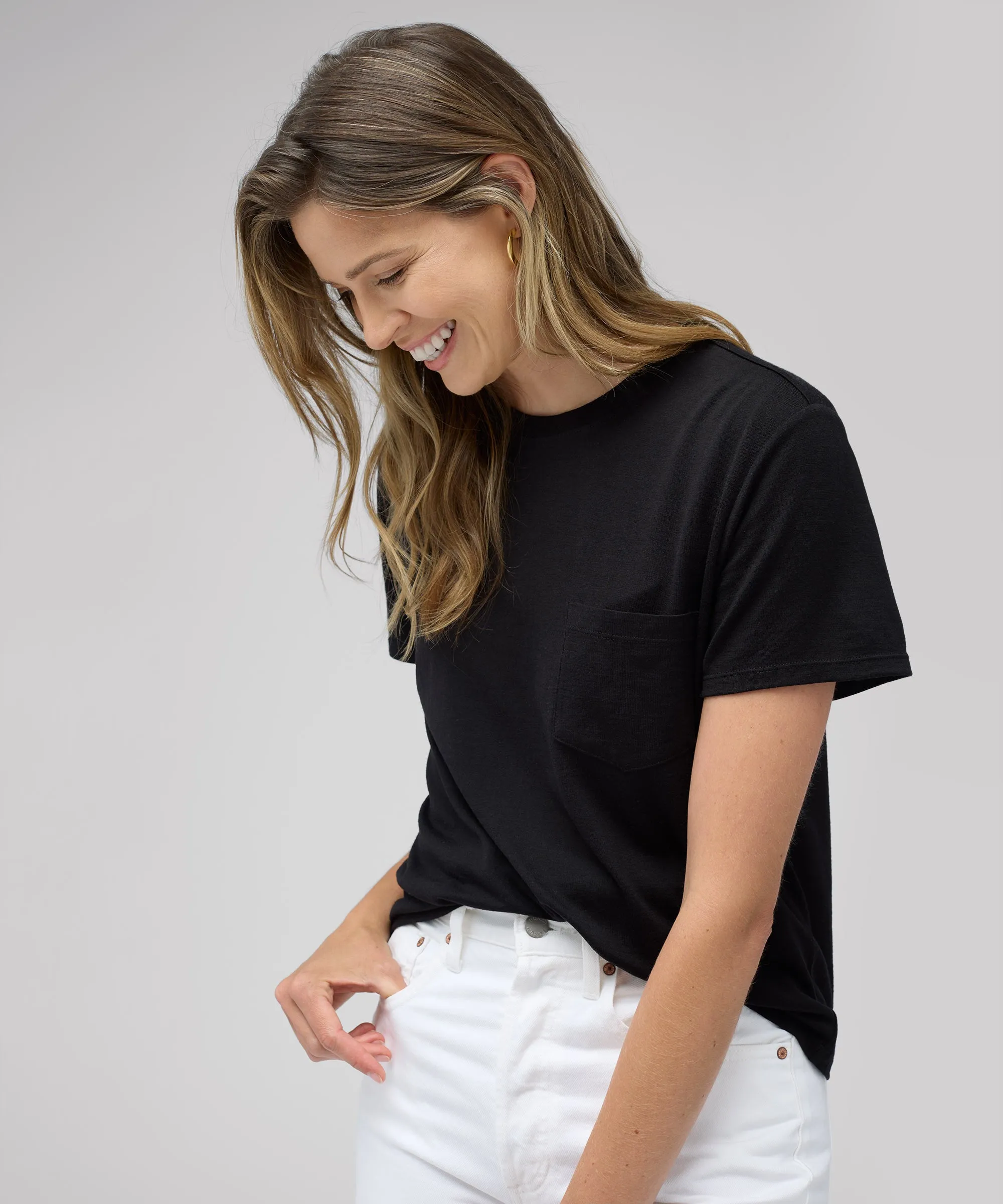 Women's Merino Boxy Pocket Tee