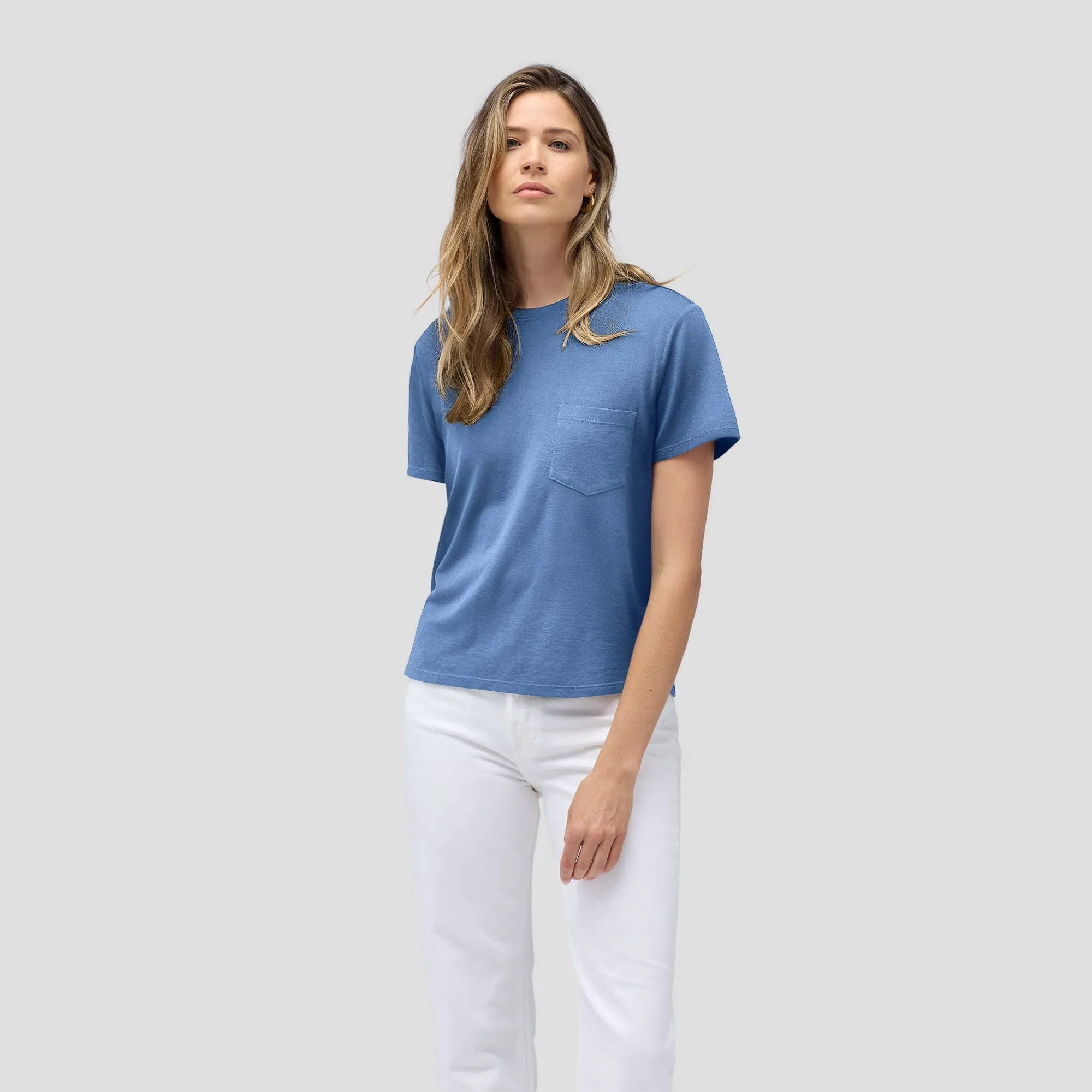 Women's Merino Boxy Pocket Tee