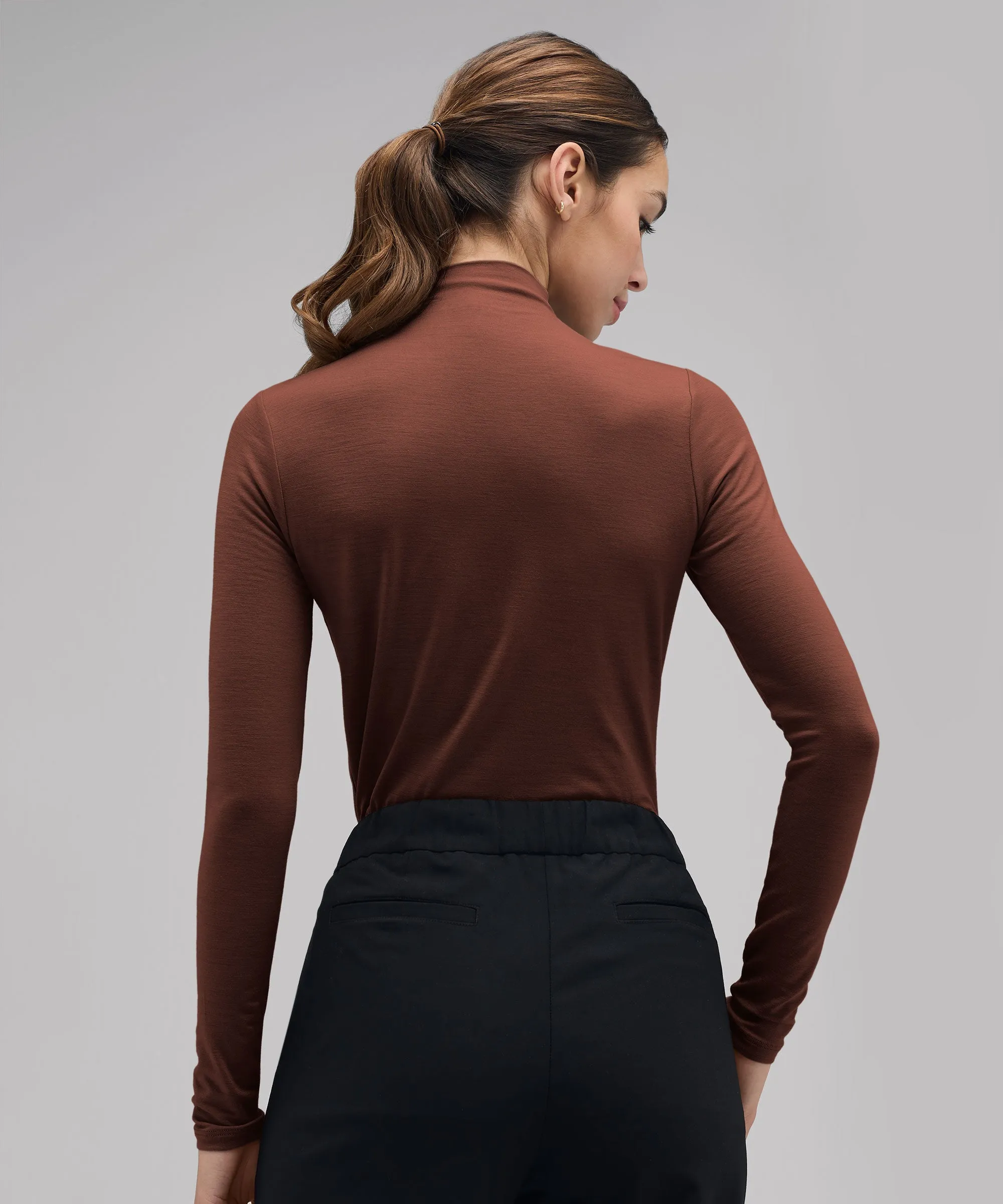 Women's Merino Mock Neck Top