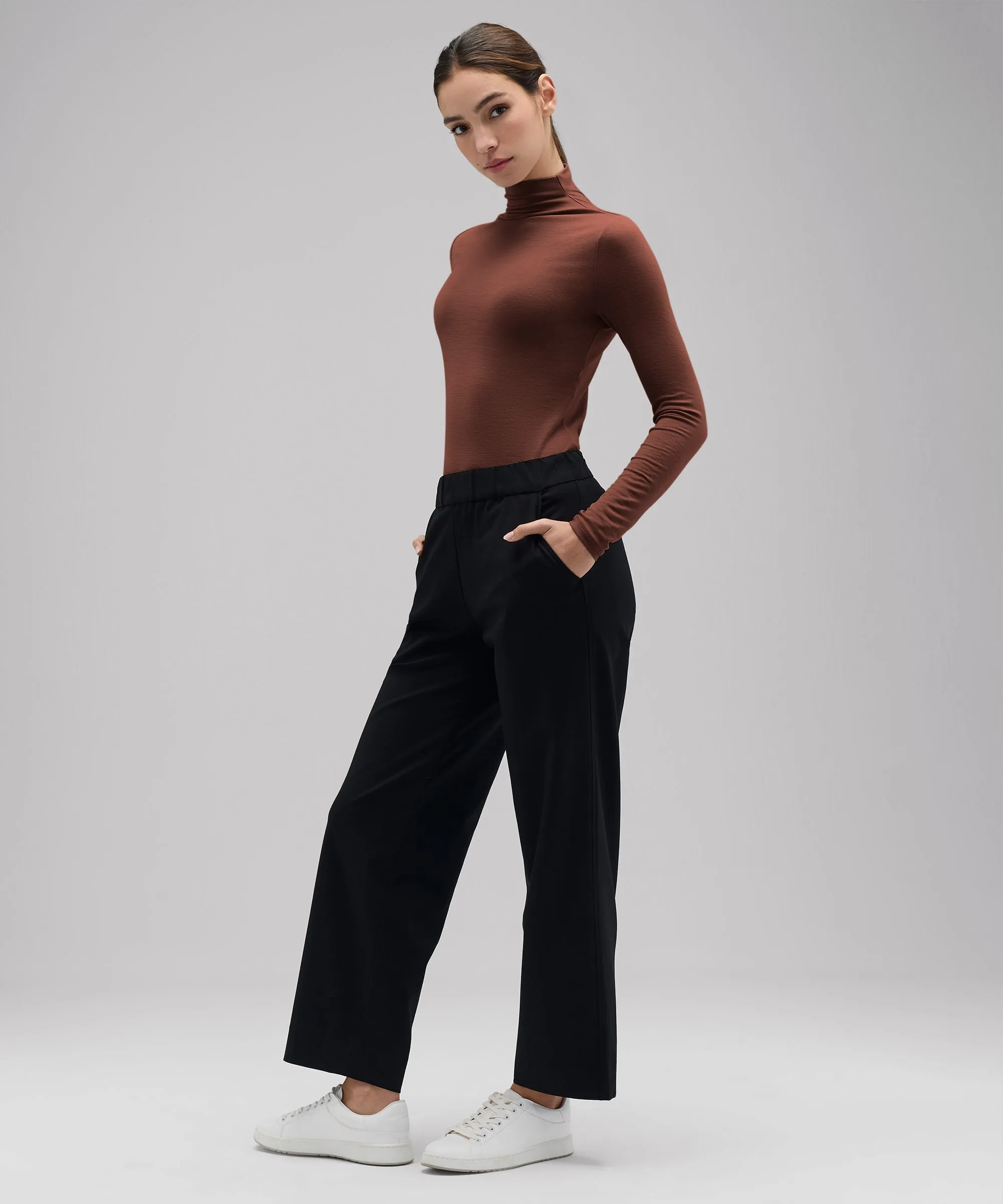 Women's Merino Mock Neck Top