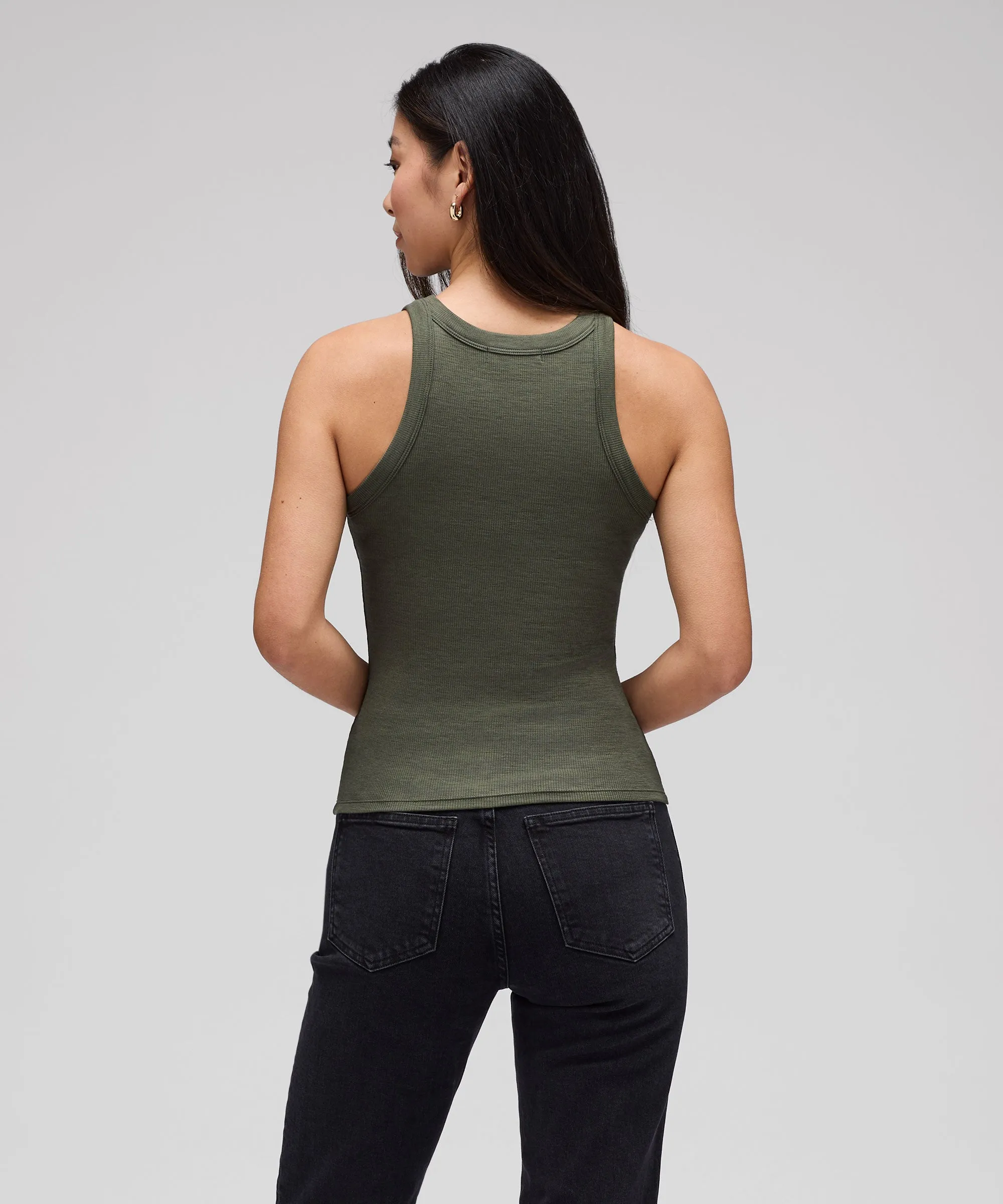 Women's Merino Ribbed Racer Tank