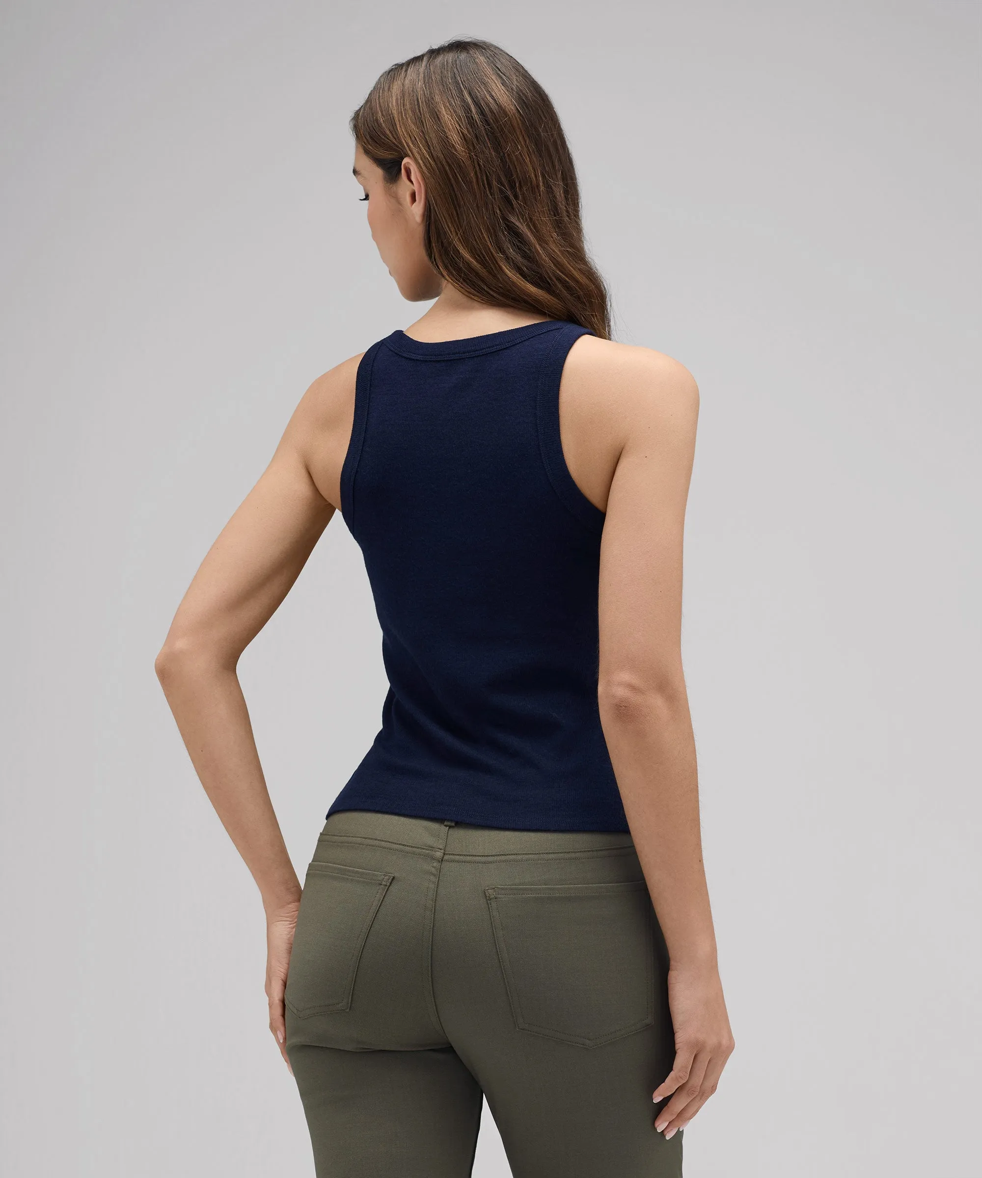 Women's Merino Ribbed Racer Tank
