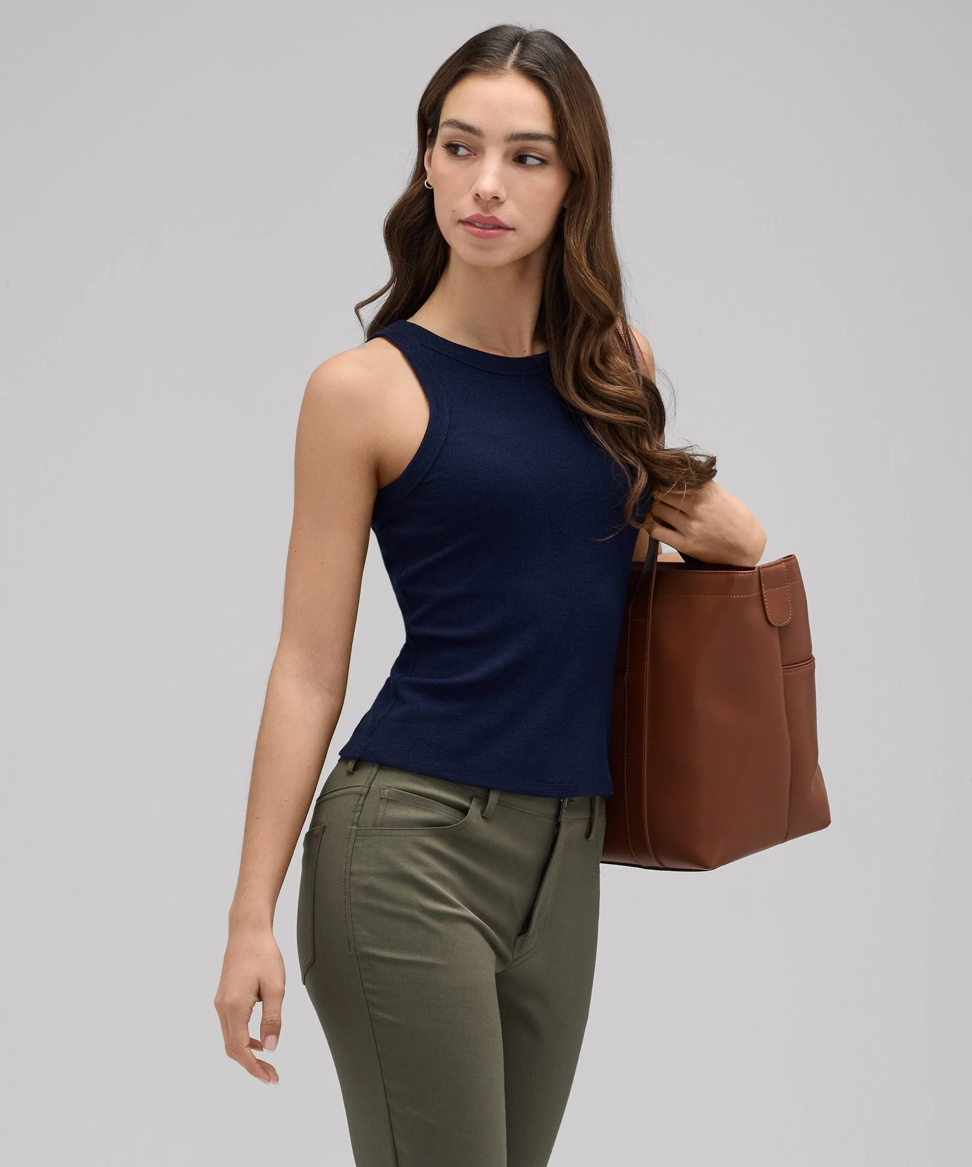 Women's Merino Ribbed Racer Tank