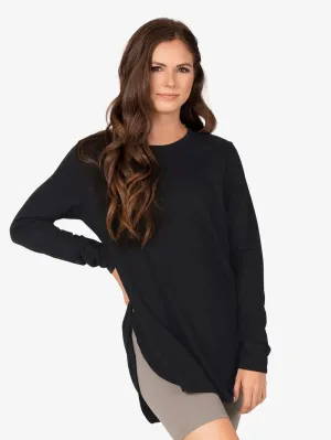 Women's Mono B | Long Sleeve Flowy Top | Black