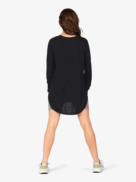 Women's Mono B | Long Sleeve Flowy Top | Black