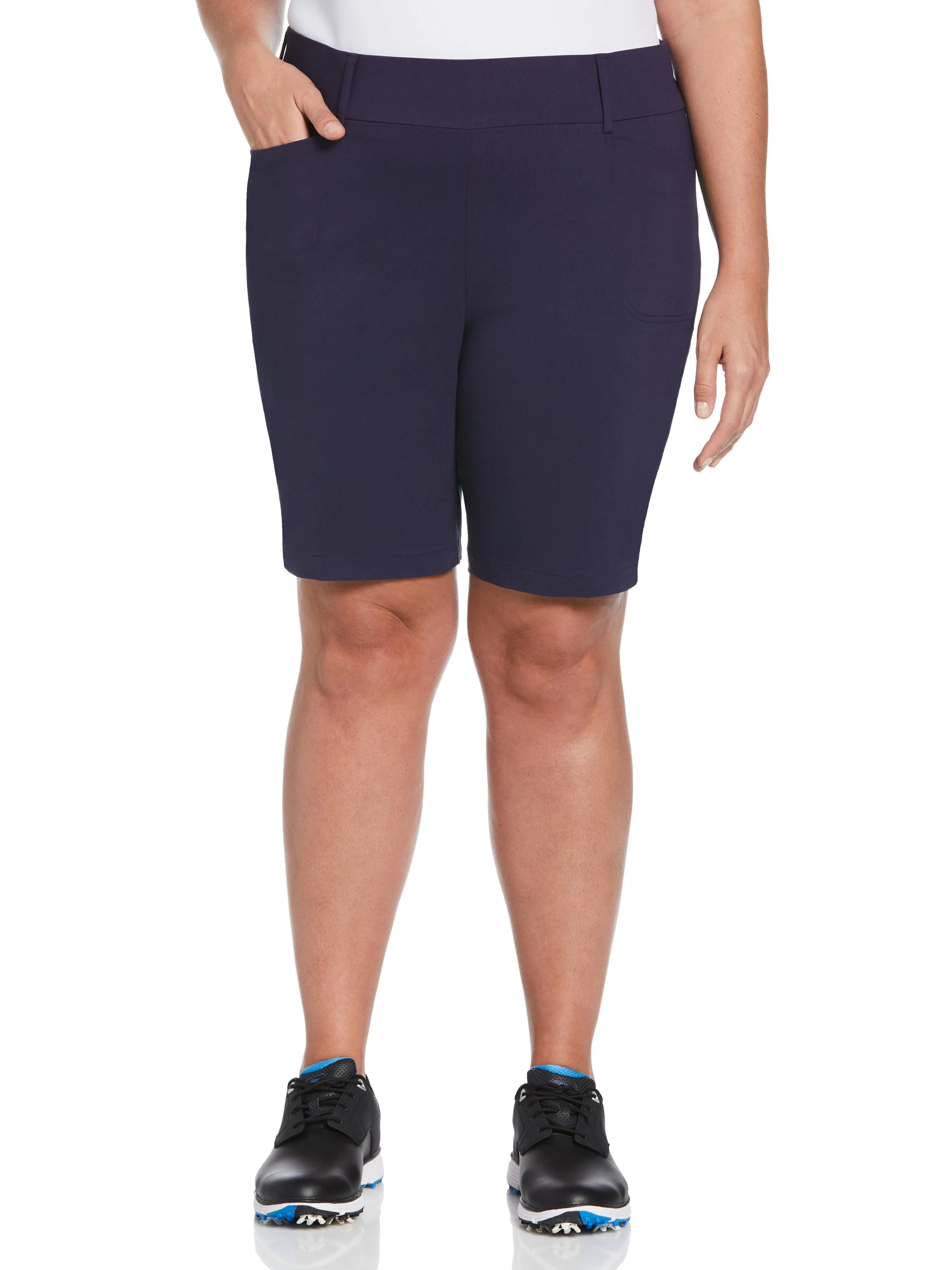 Womens Plus 9.5" Stretch Tech Golf Short