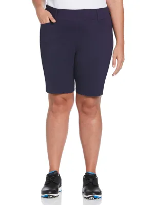 Womens Plus 9.5" Stretch Tech Golf Short