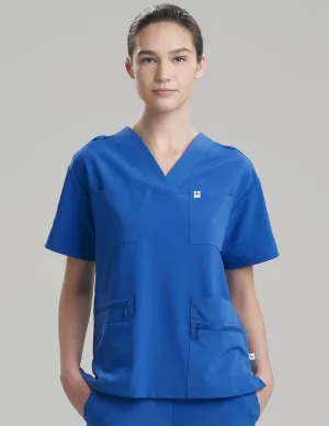 Womens Pro Scrub Top - Royal Blue