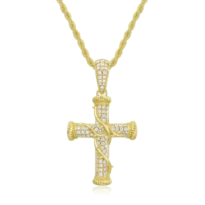 Women's Roman Pillar Thorn Cross Pendant