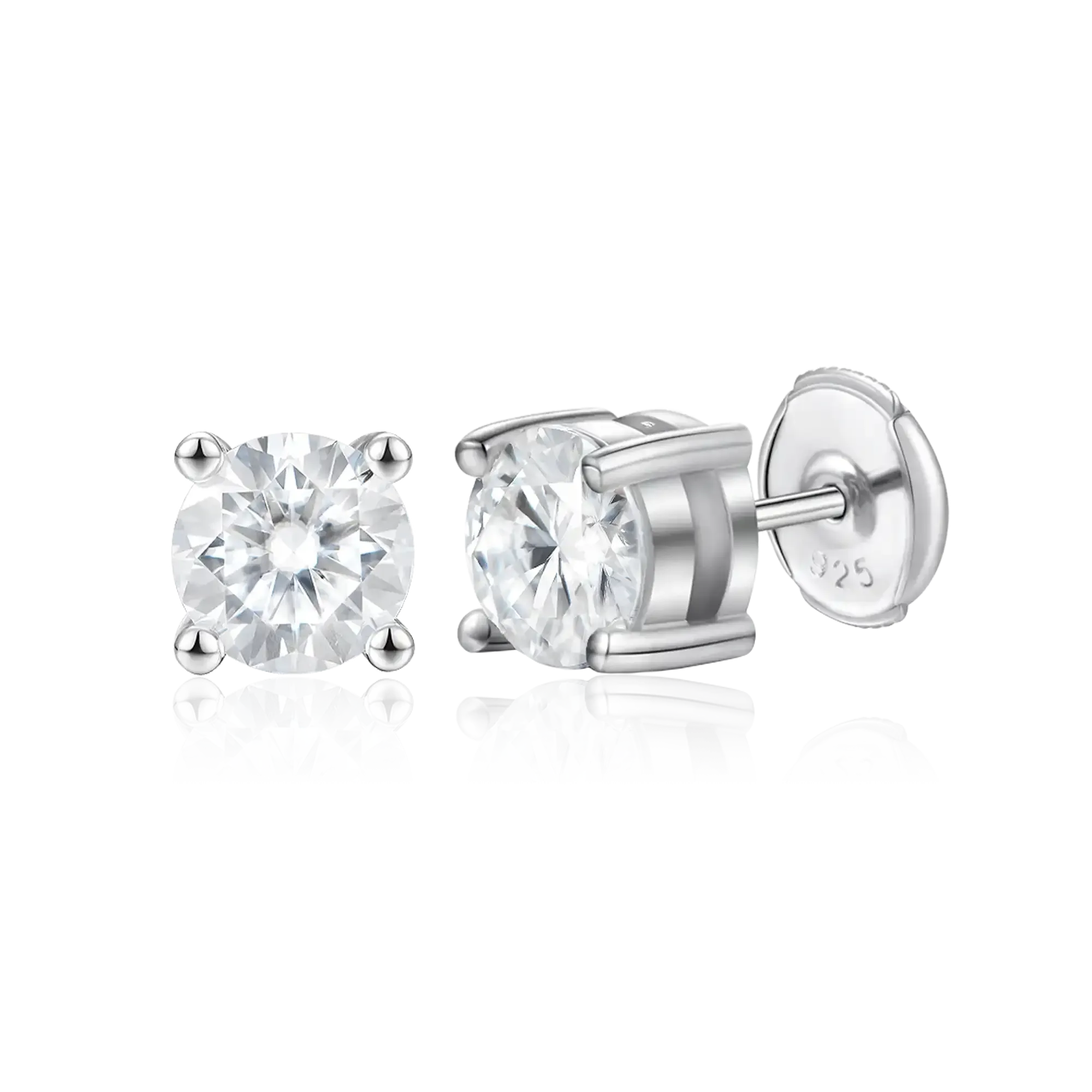 Women's Round Cut Stud Earring