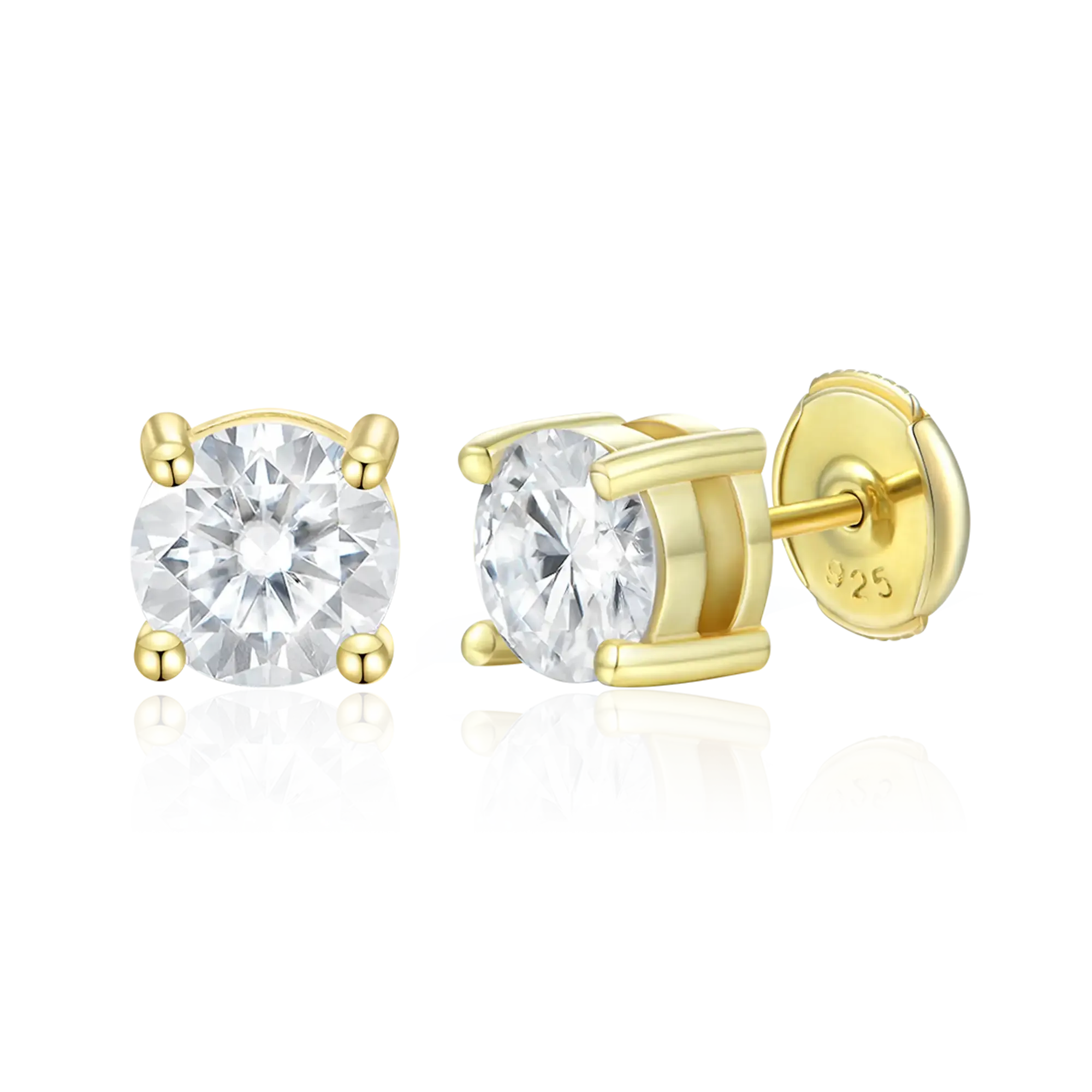 Women's Round Cut Stud Earring