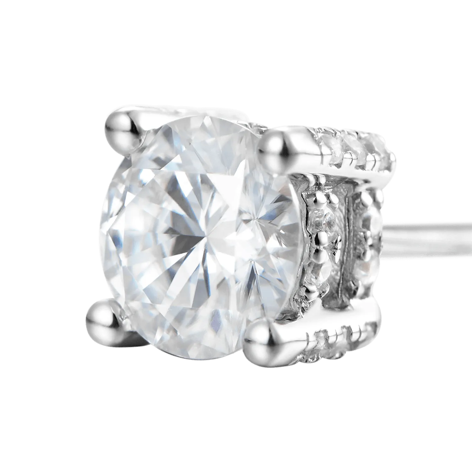 Women's Round Cut Stud Earring