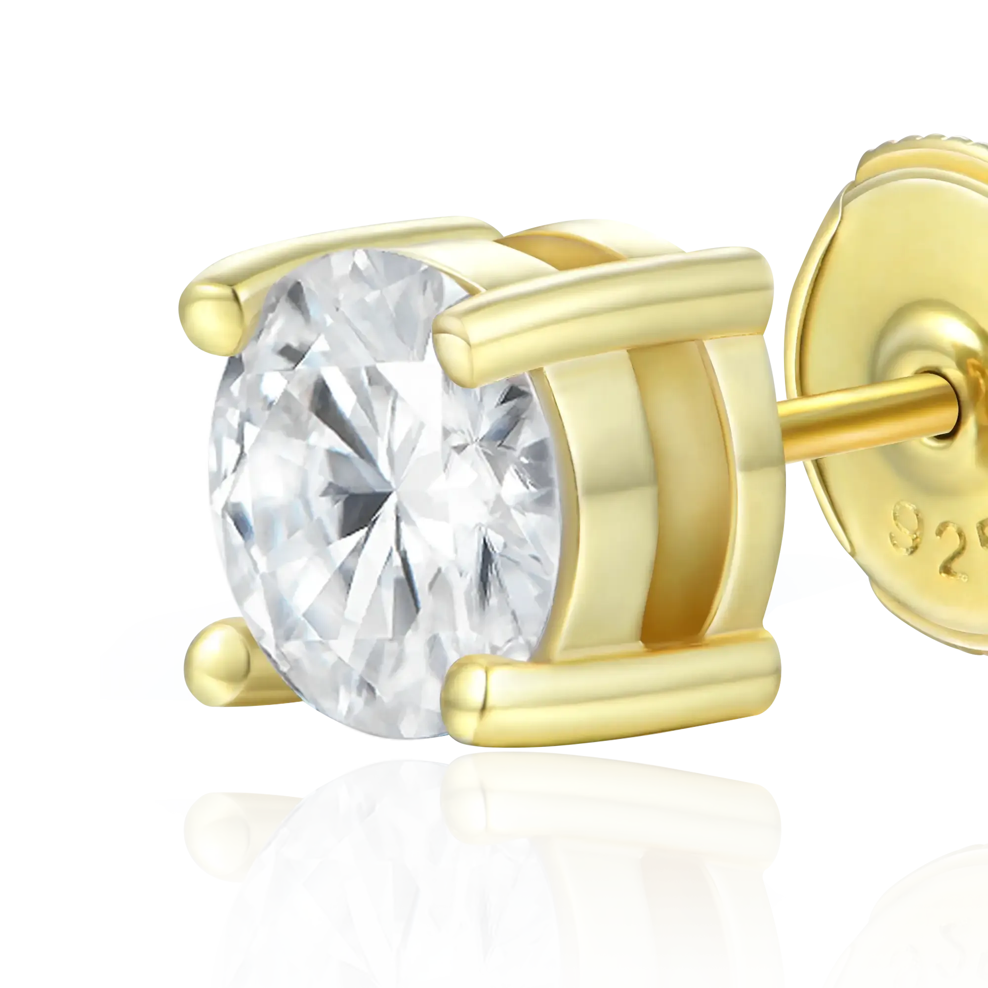 Women's Round Cut Stud Earring