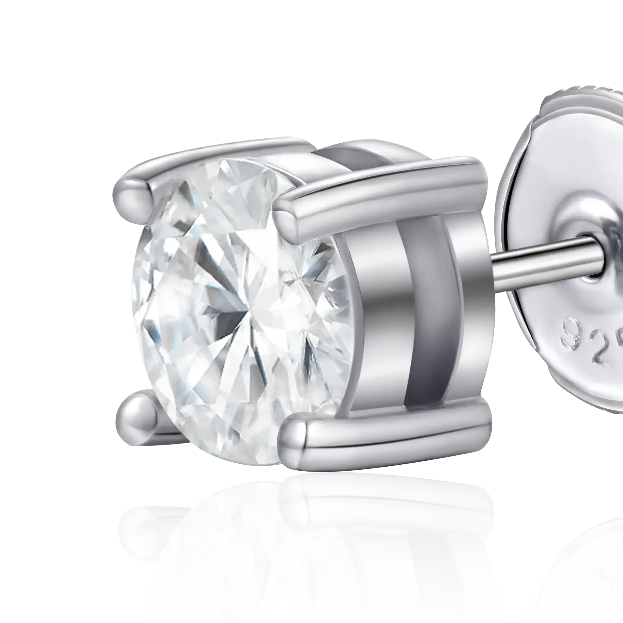 Women's Round Cut Stud Earring