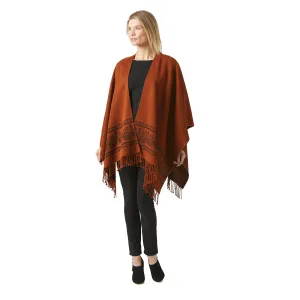 Women's Rust Shawl Ecuadorian Artisan-Made