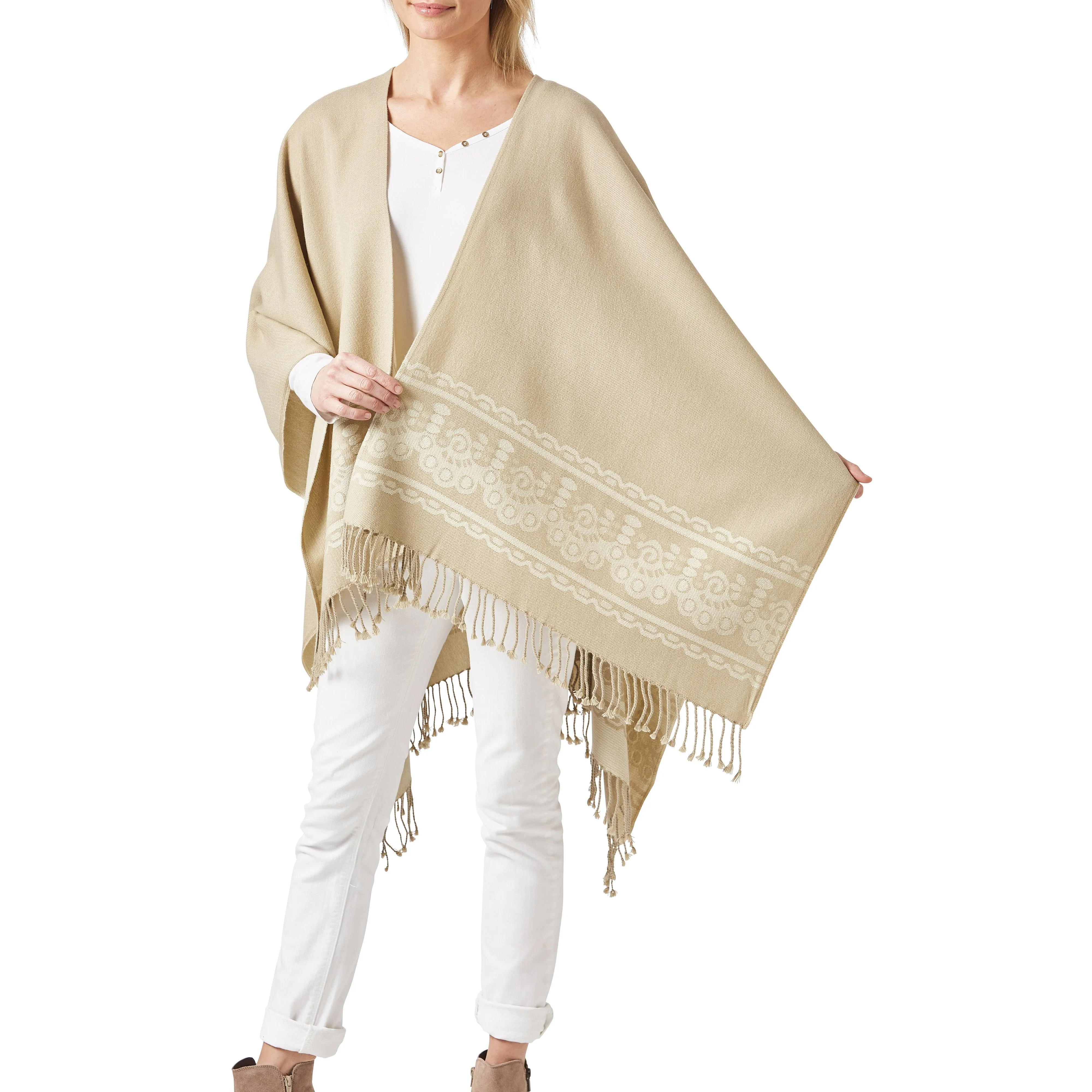Women's Sand Shawl Ecuadorian Artisan-Made