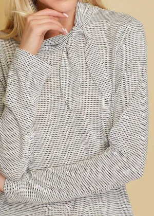 Women's Self-tie Mock Neck Sweater Top