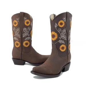 Women's Snip Toe Boots- Sunflower Tobacco