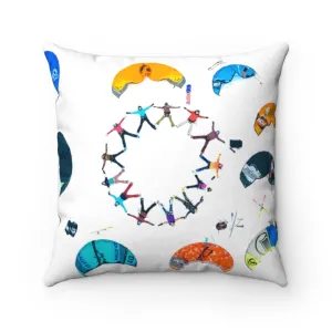 Women's Snowkite Event Faux Suede Square Pillow