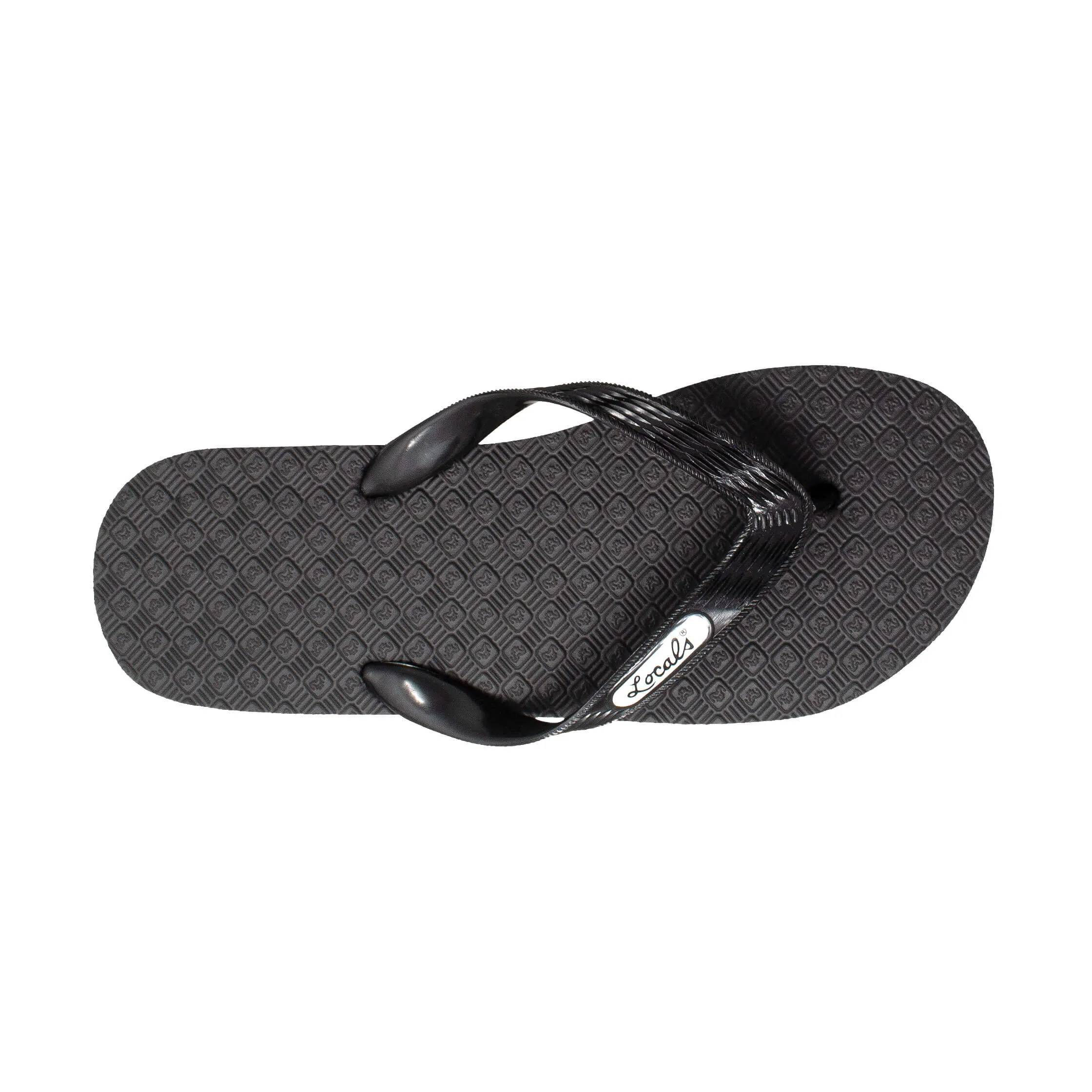 Women's Solid Black Strap Slippah