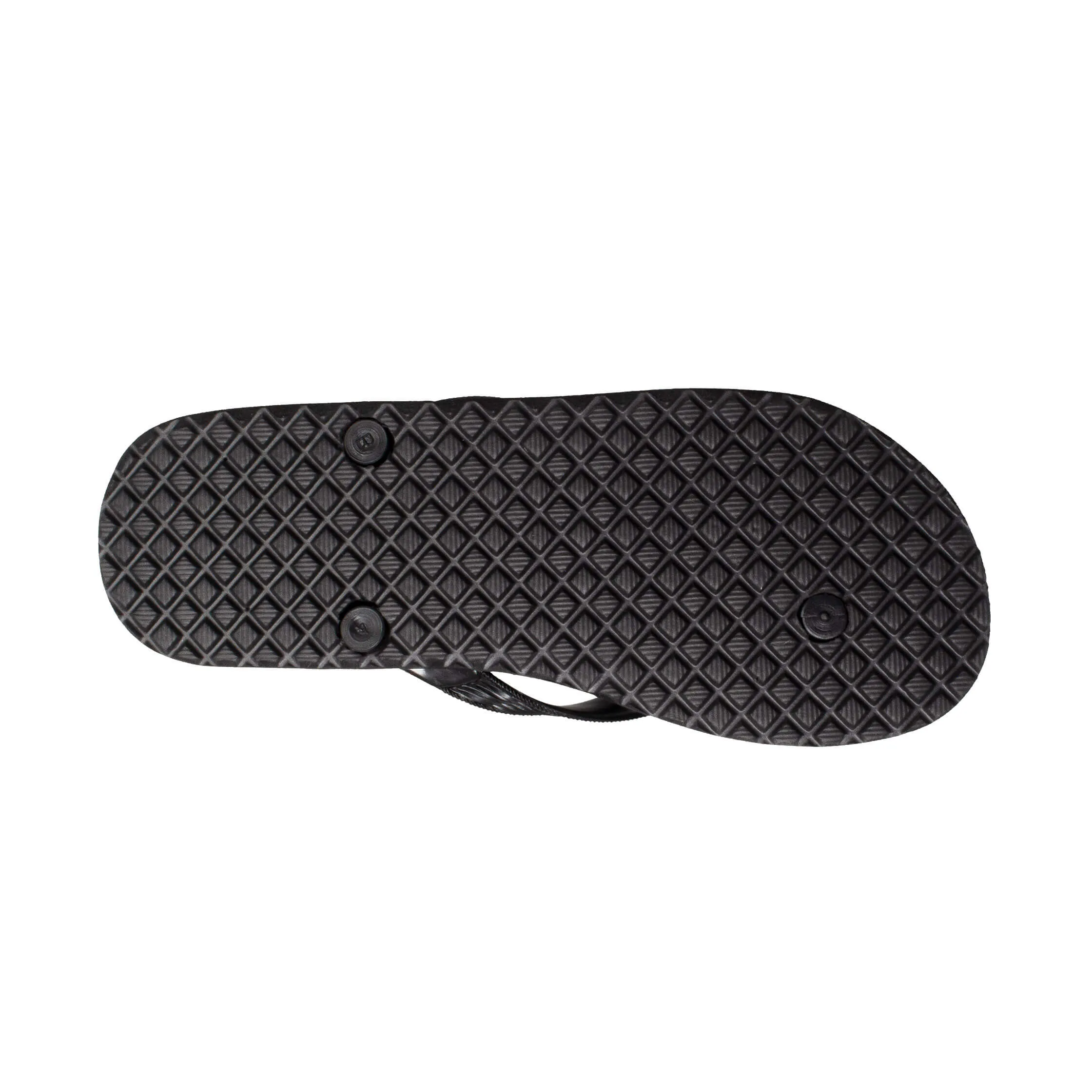 Women's Solid Black Strap Slippah