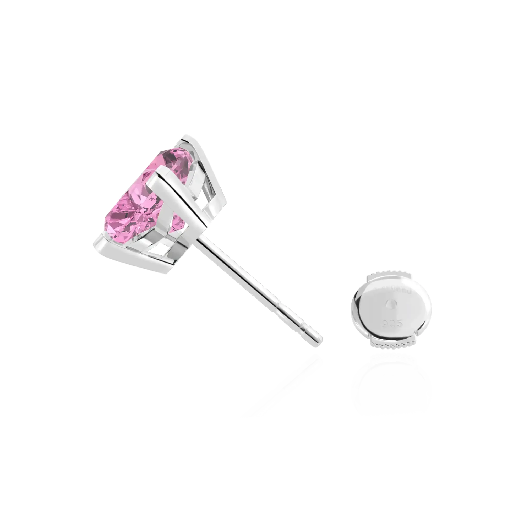 Women's Solid Clover Cut Stud Earrings - Pink