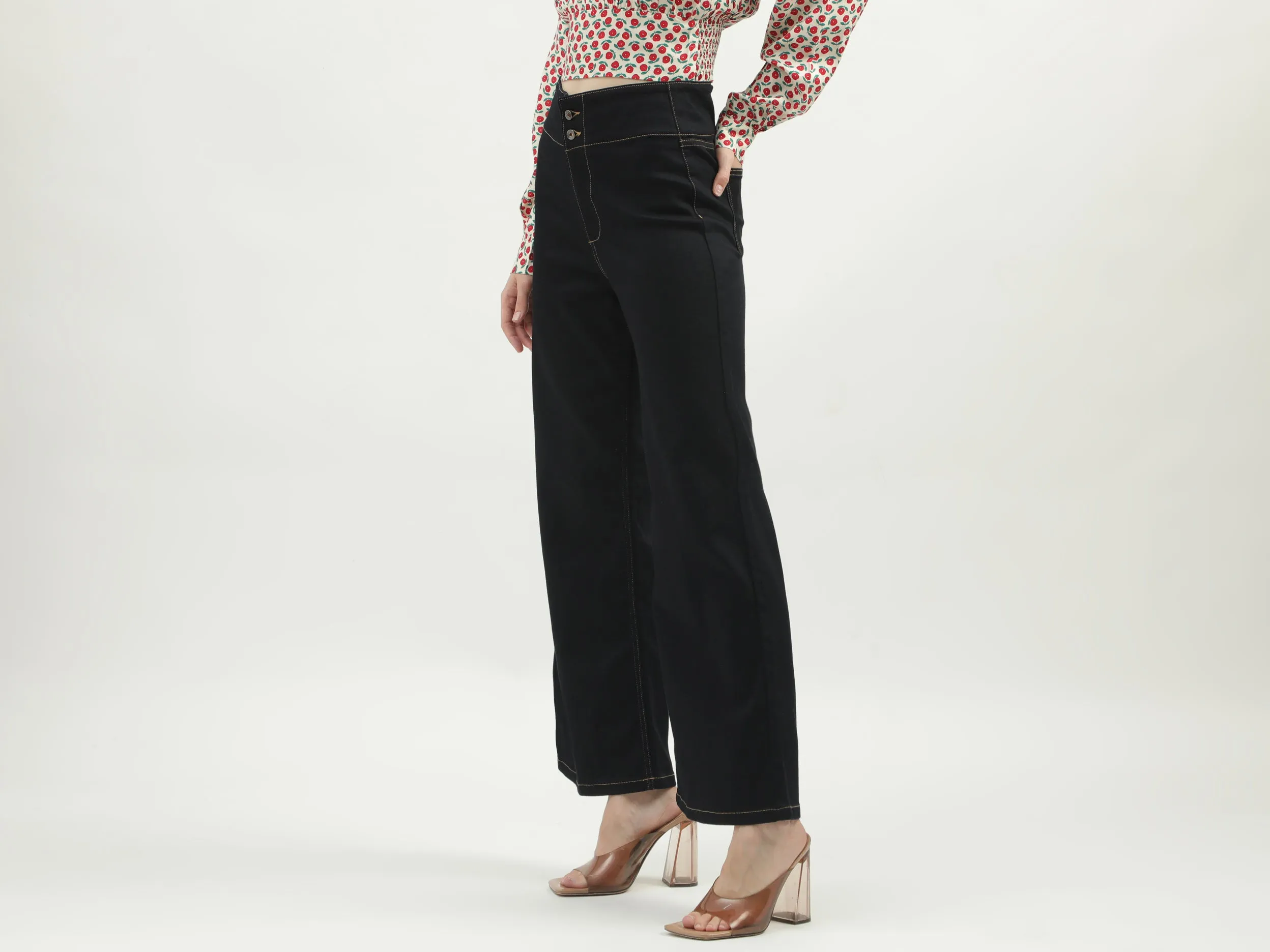 Women's Solid Regular Fit Trousers