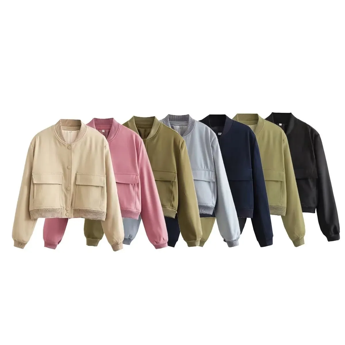 Women's Stylish Cropped Bomber Jacket
