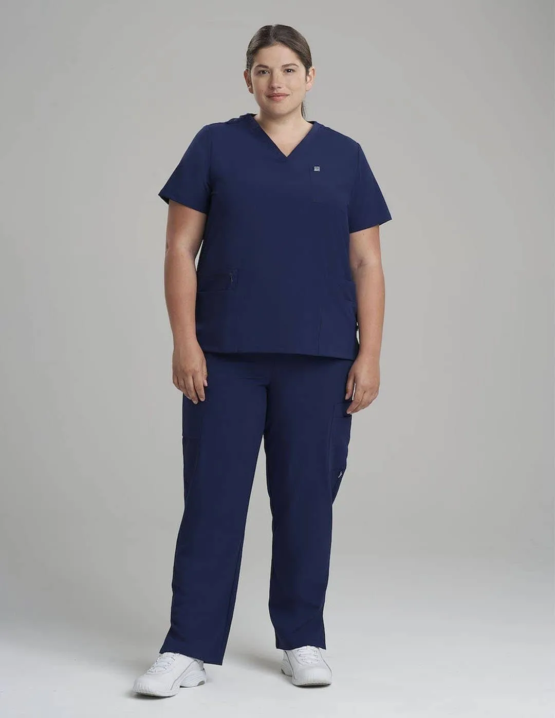 Womens Utility Scrub Top -  Navy