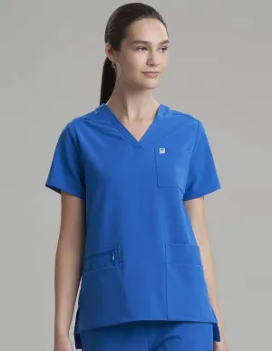 Womens Utility Scrub Top - Royal Blue