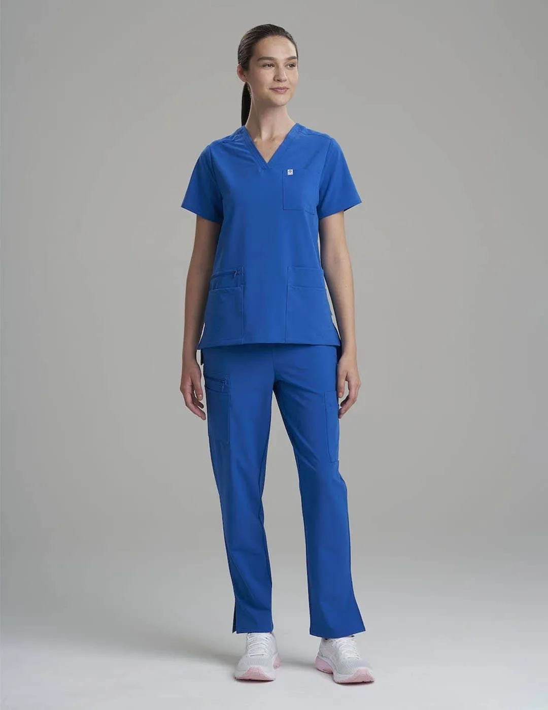 Womens Utility Scrub Top - Royal Blue