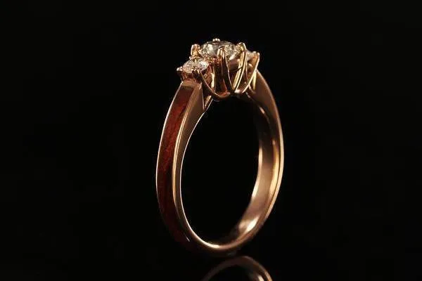 Women's Wood Engagement Ring With 14K Rose Gold