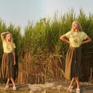 Xirena Bella Belted Long Skirt in Agave Women's Size XS
