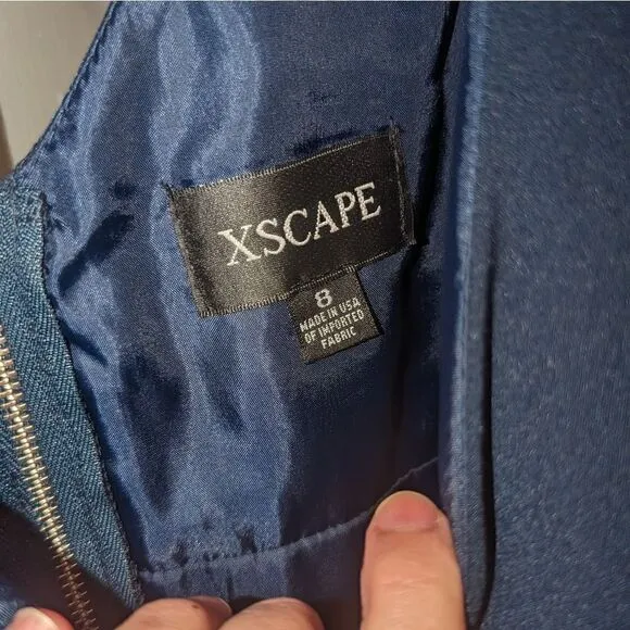XSCAPE GORGEOUS V-NECK A-LINE COCKTAIL DRESS SIZE 8