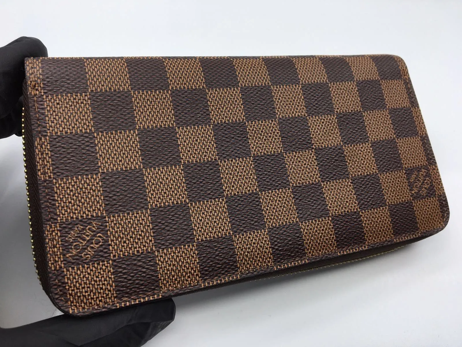 Zippy Wallet Damier Ebene Canvas