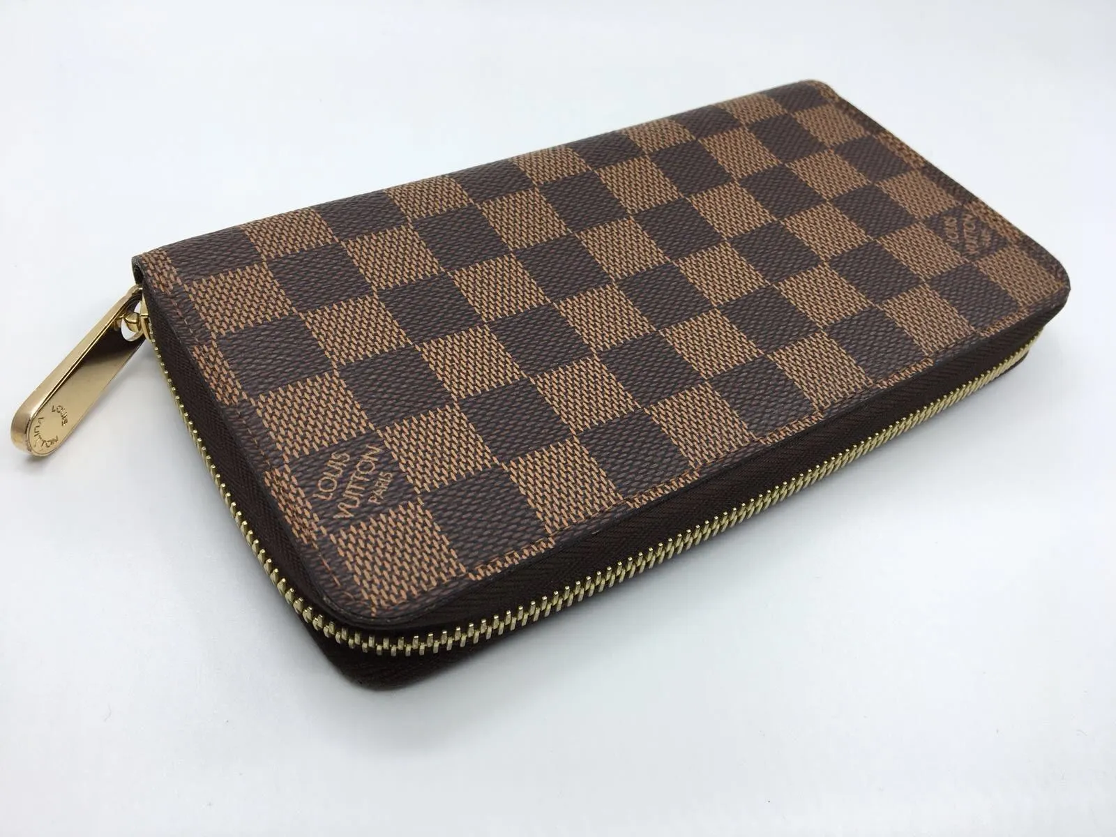 Zippy Wallet Damier Ebene Canvas