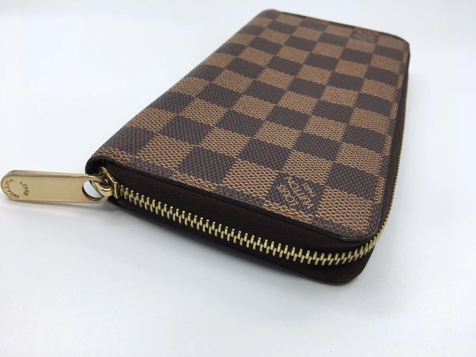 Zippy Wallet Damier Ebene Canvas